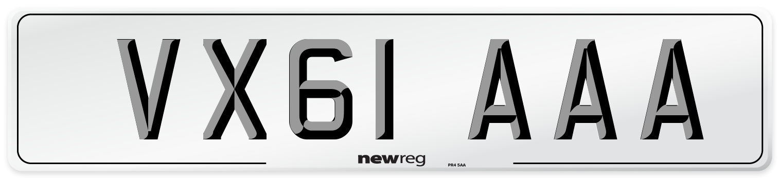 VX61 AAA Number Plate from New Reg
